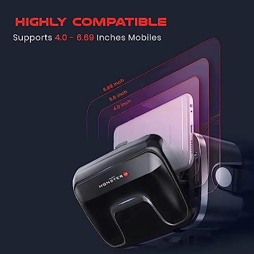 Monster VR Headset - 3D inbuilt Touch Button 110 Degrees