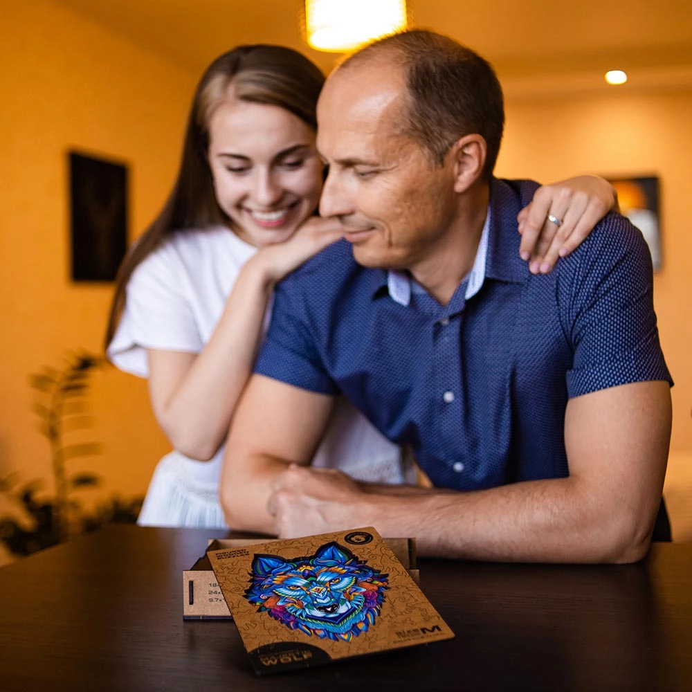 Majestic Wolf Wooden Puzzle (4107390-WOLF_KS) - 310 pcs