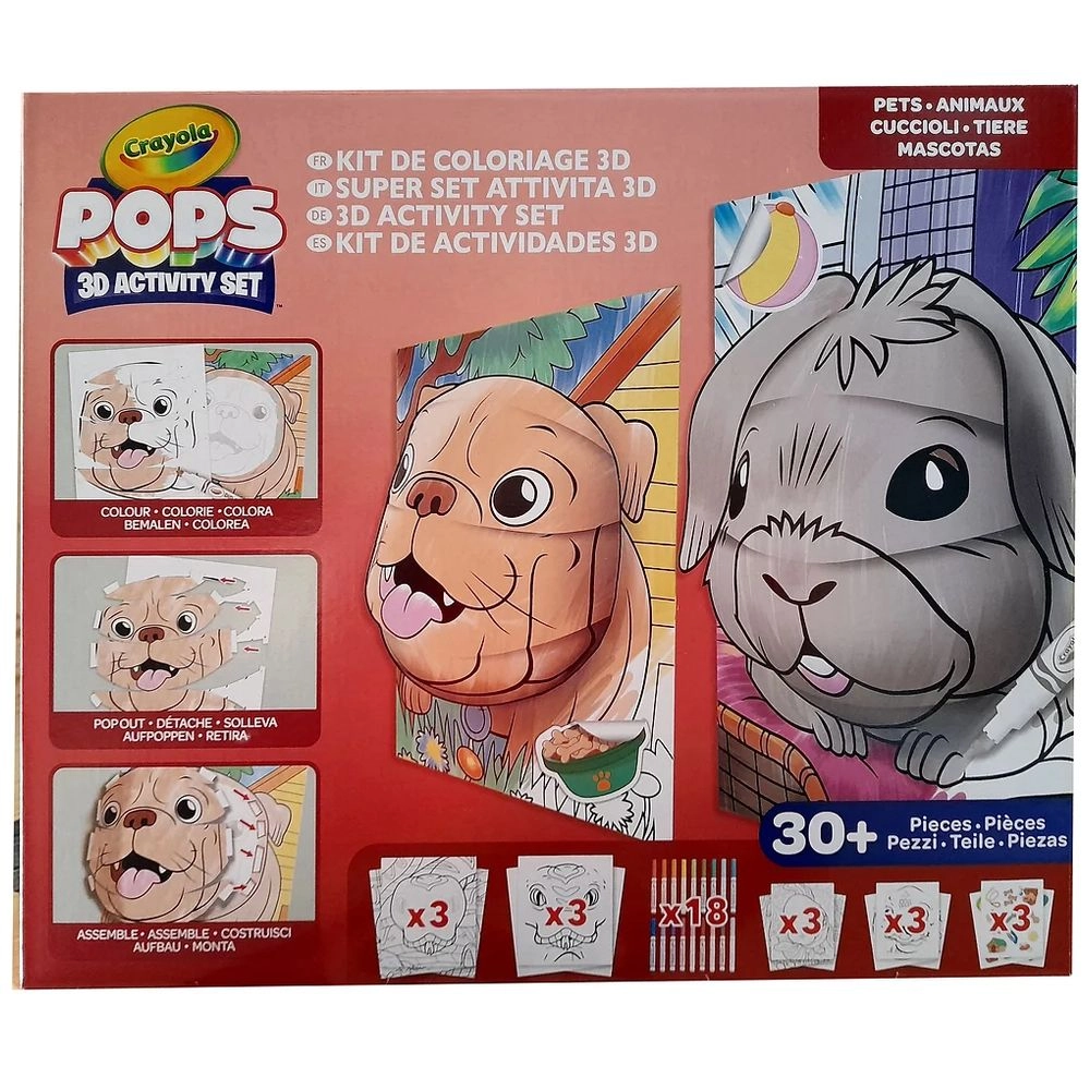 Pops Super 3D Activity Set - 18 washable markers