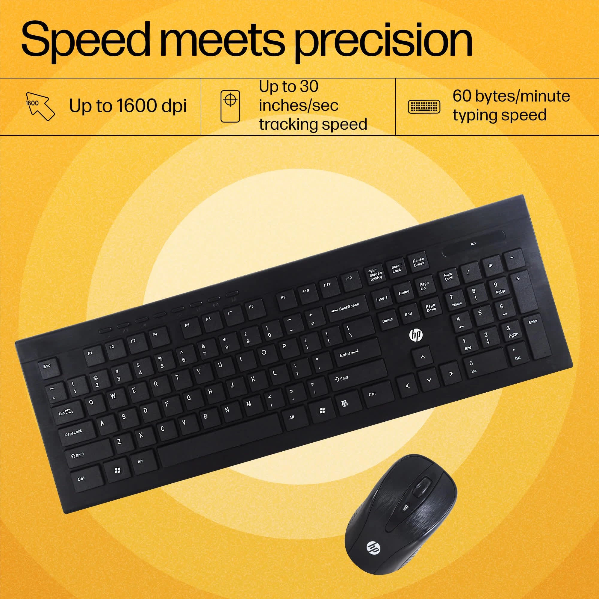 USB Wireless Keyboard and Mouse Combo - QWERTY Wireless