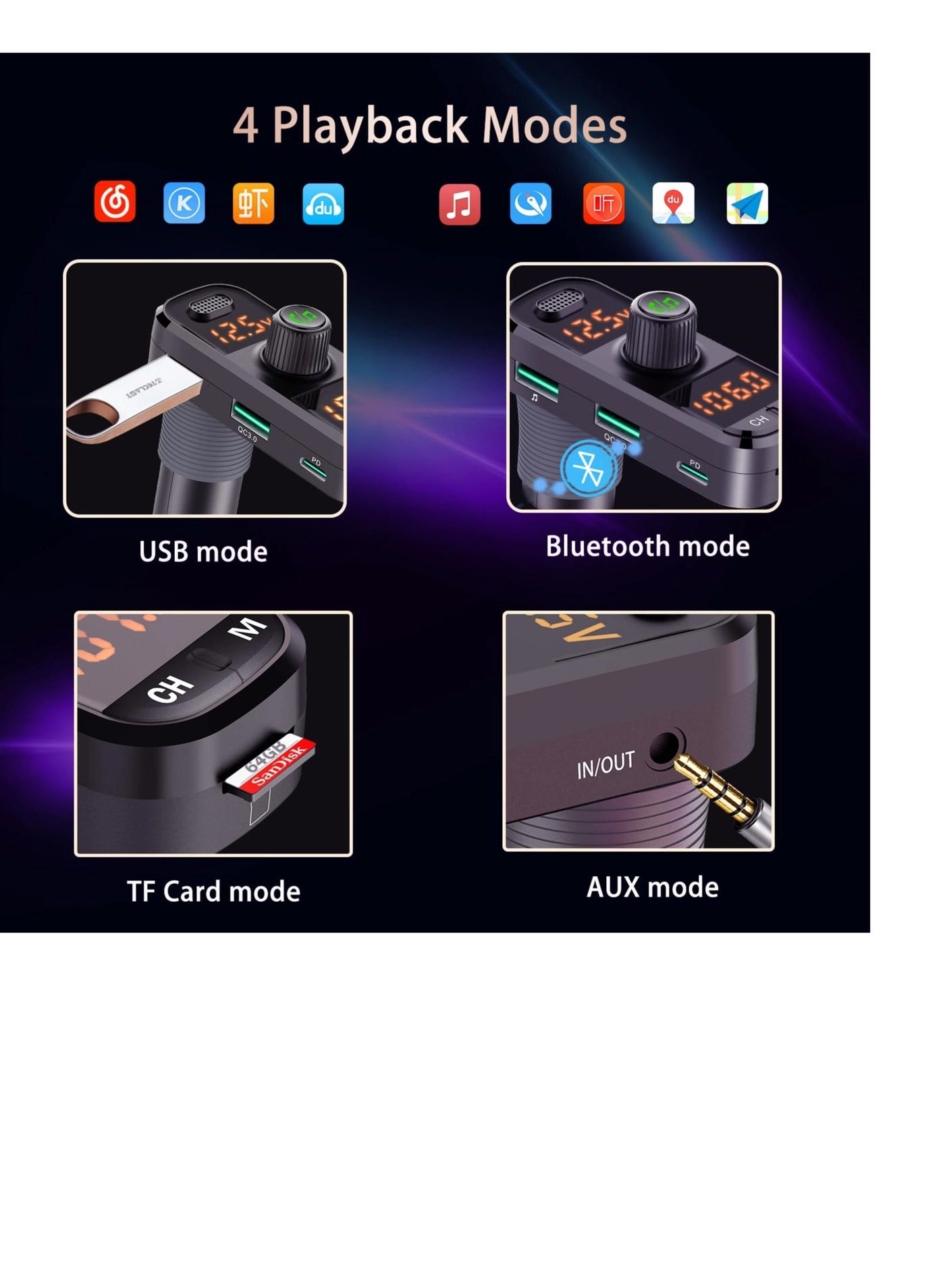 Bluetooth FM Transmitter - Bluetooth Wireless