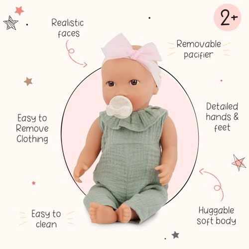 Realistic Baby Doll - Fair Skintone Blue Eyes Green Jumper Outfit Ages 2+