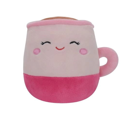 Flip-A-Mallows - 5" Deja Chocolate Frosted Donut Emery Pink Latte Closed Eyes