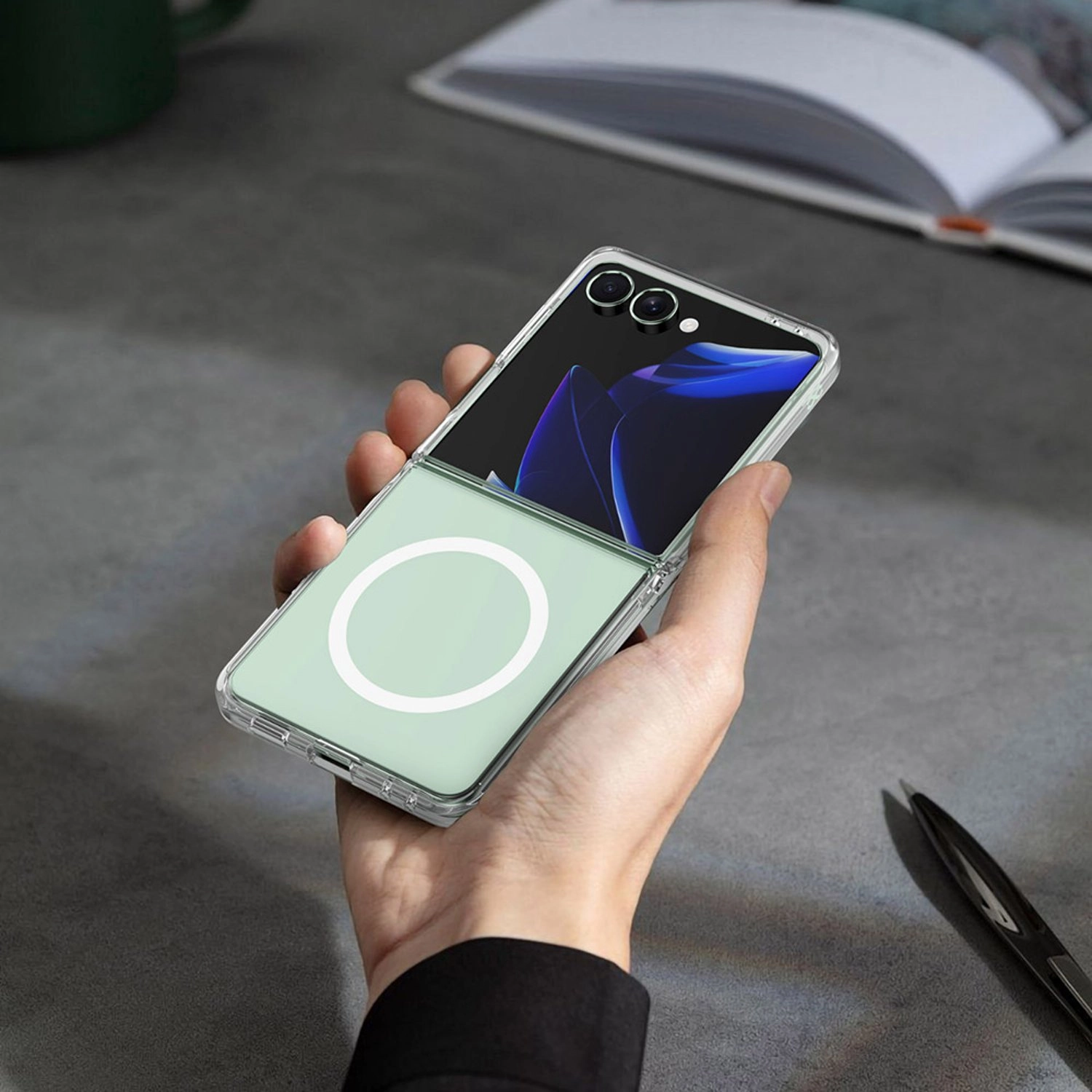 Zepho Clear Case with MagSafe for Samsung Galaxy Z Flip7