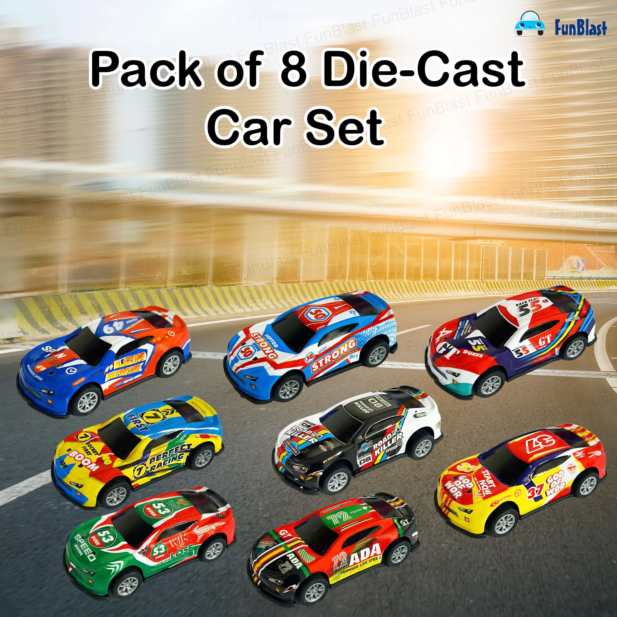 Die-Cast Car Set - 8pcs