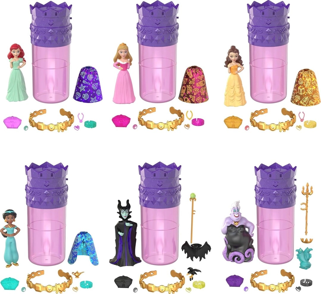 Mattel Disney Princess Royal Color Reveal - 3.5 inches Small Doll 6 Surprises Ages 3+