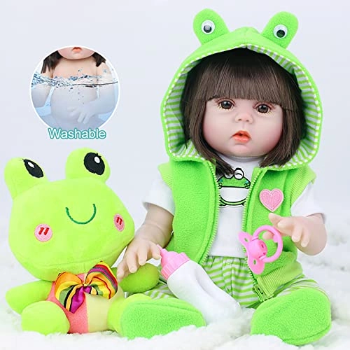 Reborn Baby Doll - 22 Inch Vinyl Brown Eyes