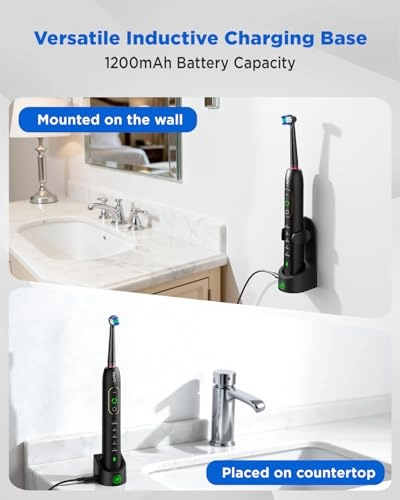 Y05U - 8 Toothbrush Heads 90 Days Battery Life 5 Brushing Modes