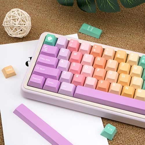 Rainbow Color Keycaps - QWERTY Keyboard (only keycaps)