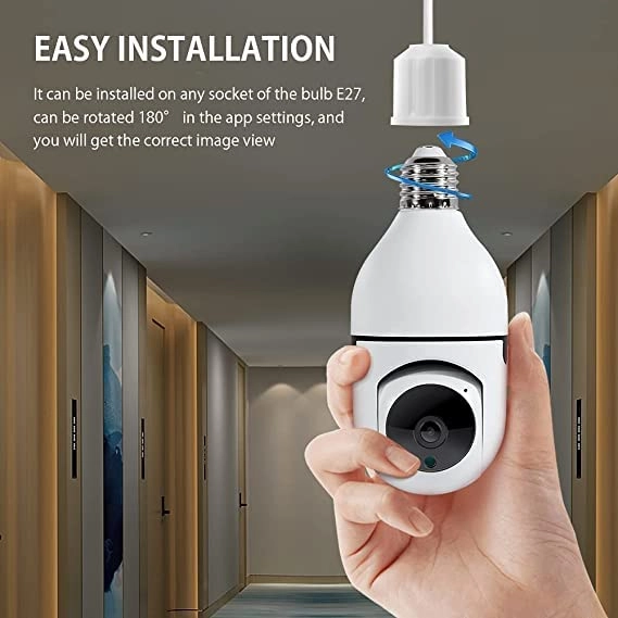 Security WiFi Outdoor Wireless 2MP CCTV Bulb Camera 1080P