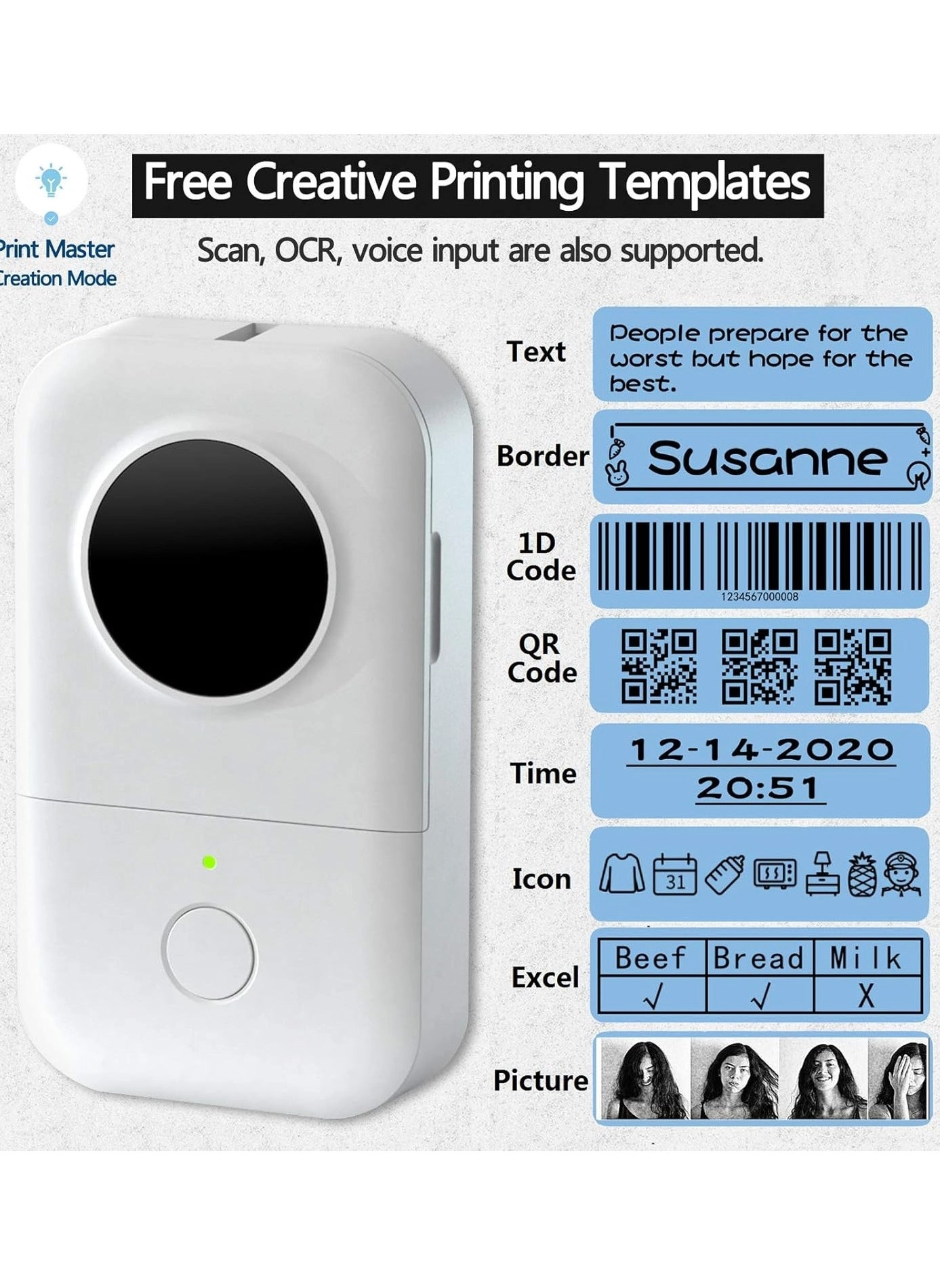 D30 - Direct thermal 12mm