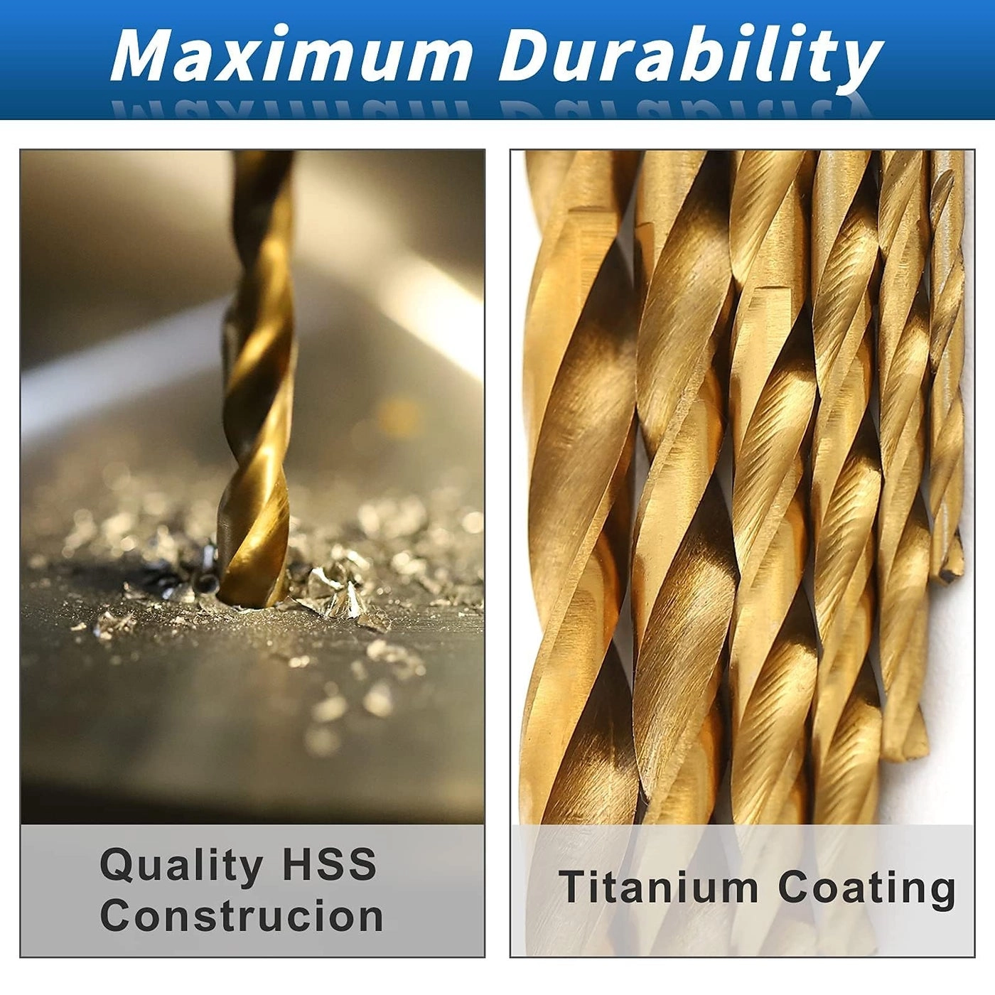 Drill Bit Set - Titanium 120 Pcs 1 mm to 3.5 mm