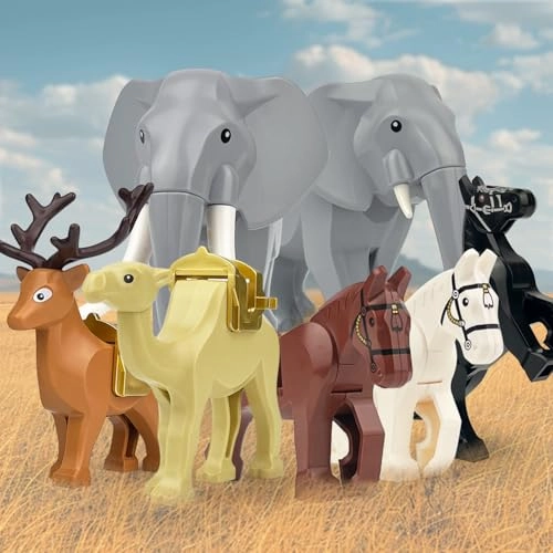 Animal Mini Figures - Elephant Elk Camel Horse 11pcs