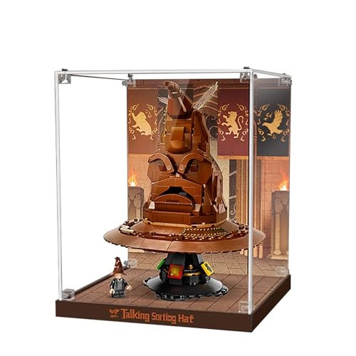 Acrylic Display Case for Lego 76429 Talking Sorting Hat - 24 x 24 x 37 cm