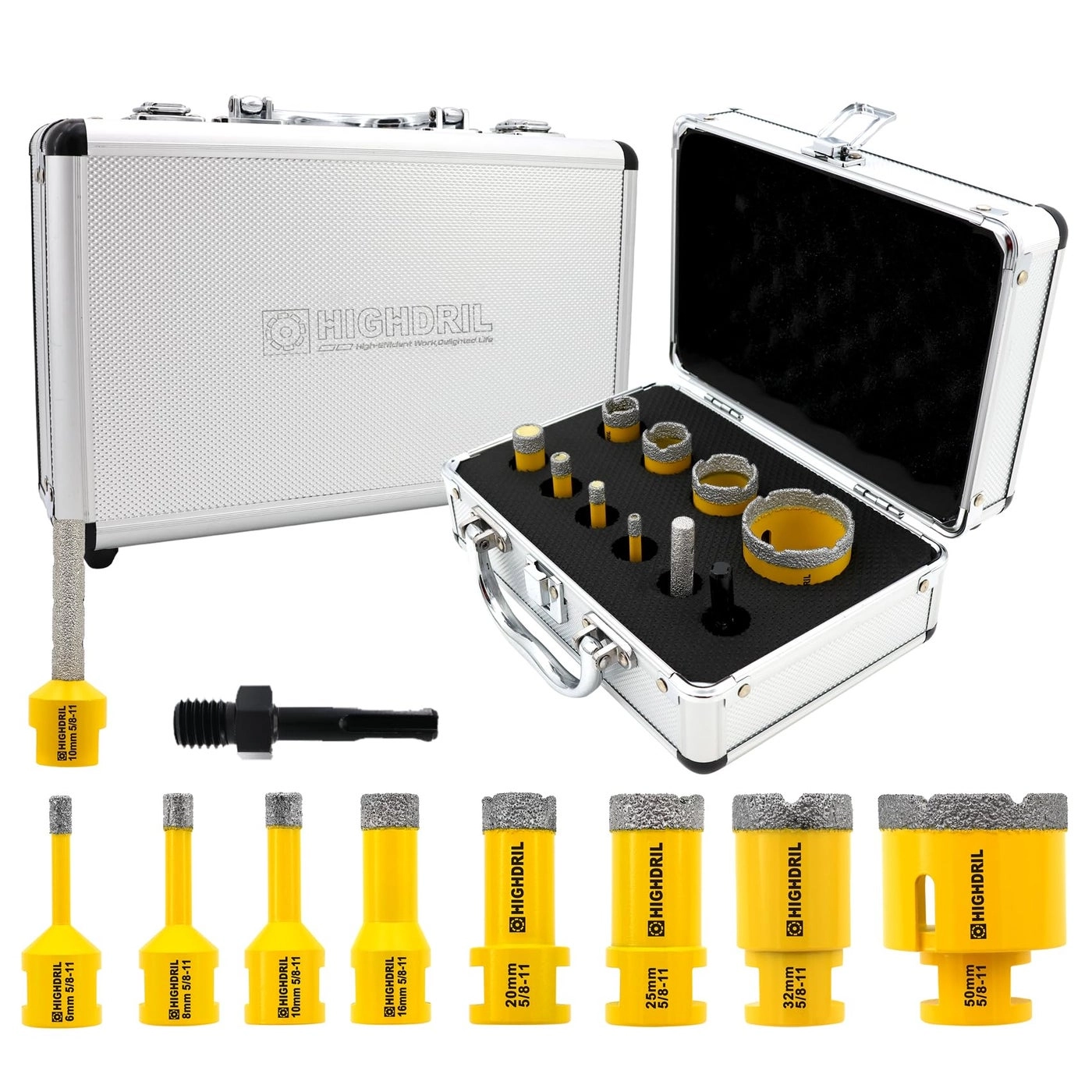 Diamond Drill Bits Kit - 8 pcs
