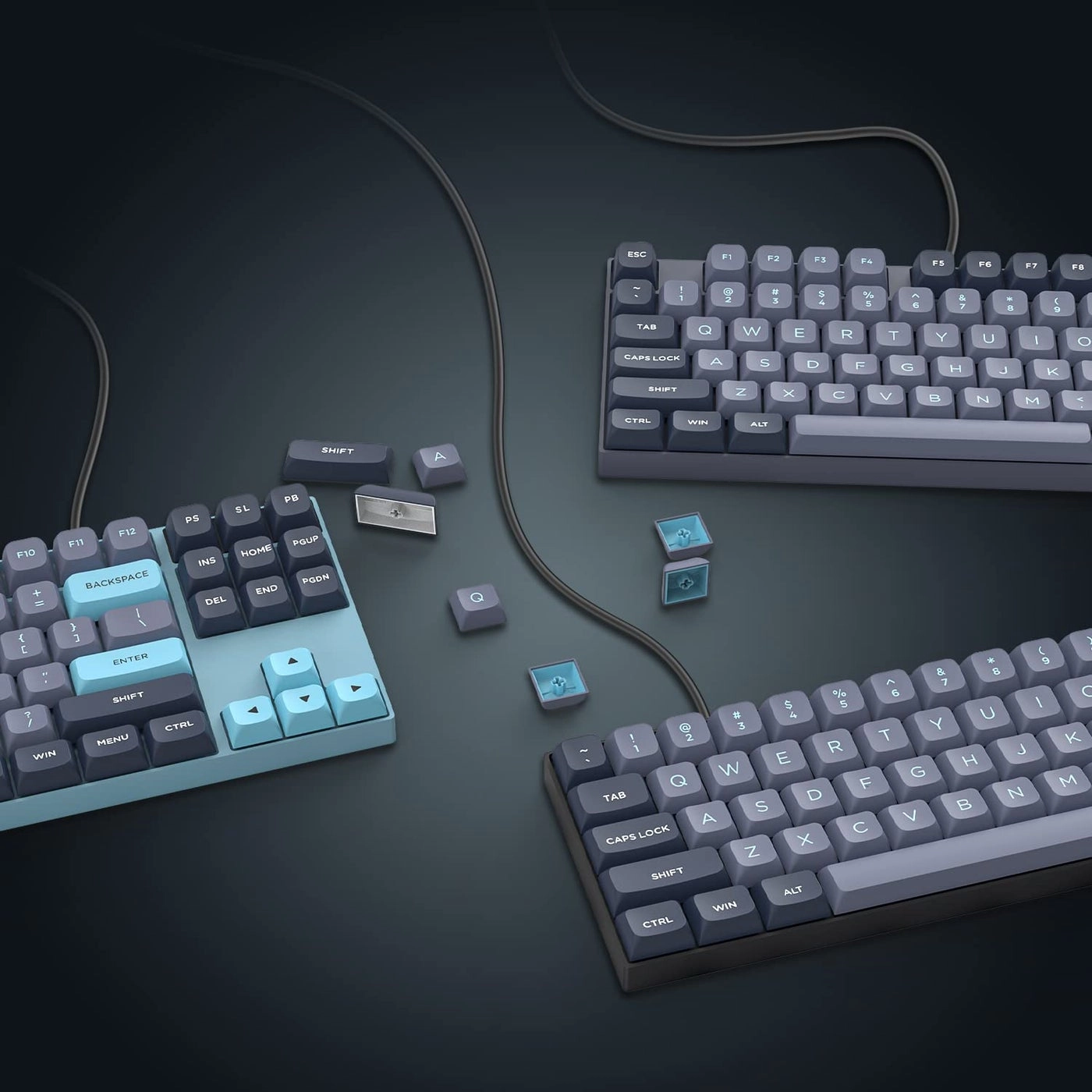 Double Shot PBT keycaps - Auxiliary RF