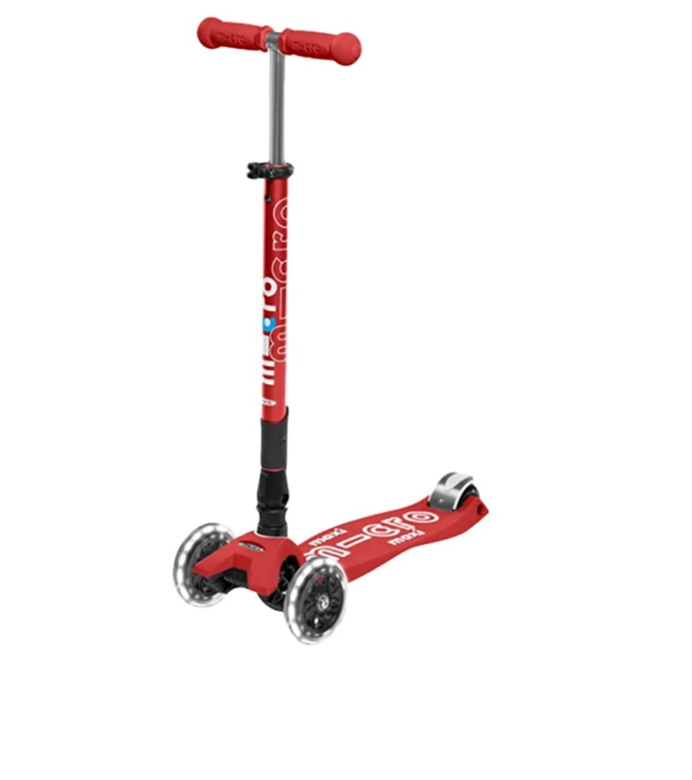 Maxi Deluxe 3-Wheel Kick Scooter – 120/80 mm LED Foldable