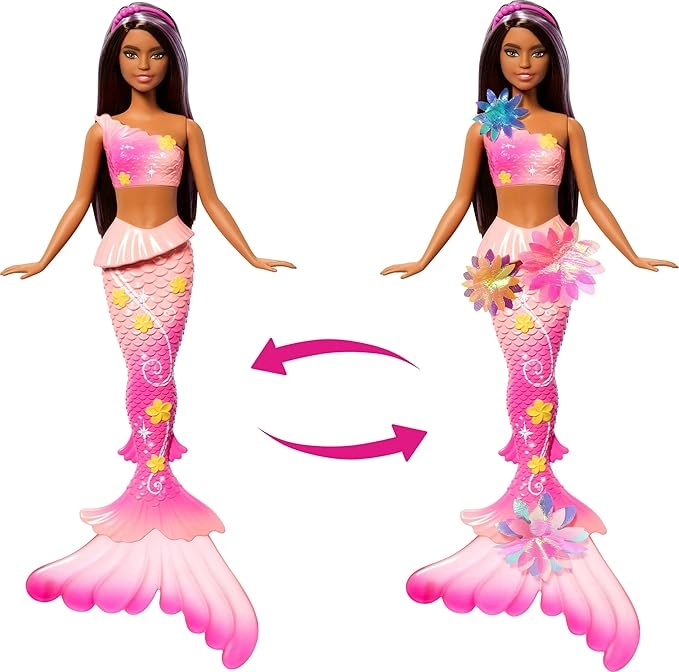 Barbie Flower Magic Mermaid - 37 cm Brunette Ages 3+