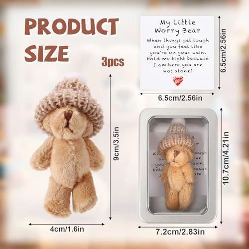 Bear 9 cm Plush - Brown mini