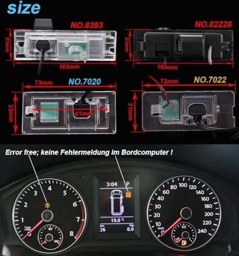 Car Reversing Camera - Night vision 628 x 586 pixels