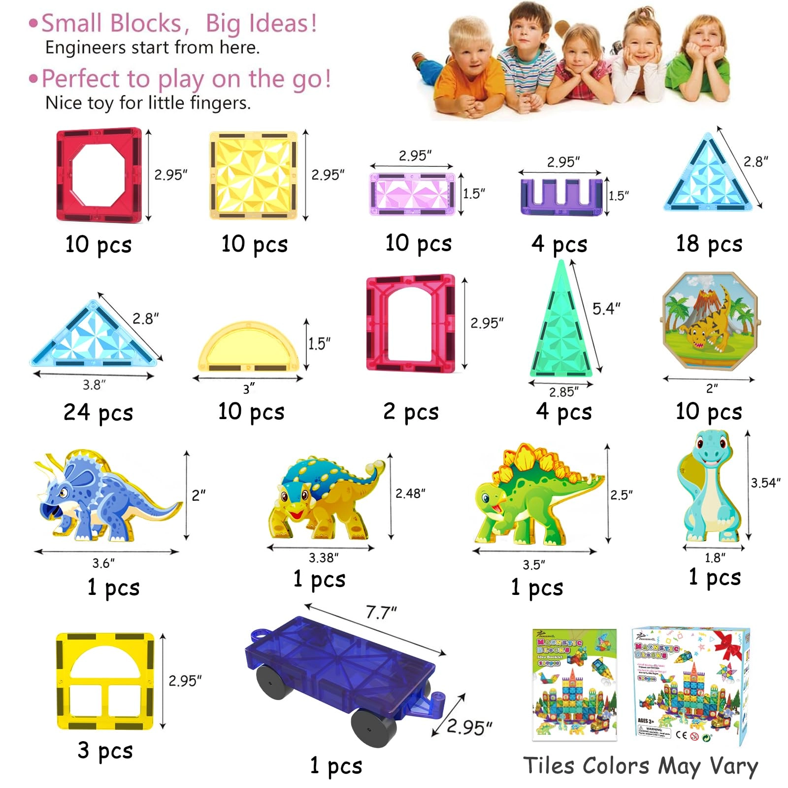 Magnetic Tiles - Construction 110pcs