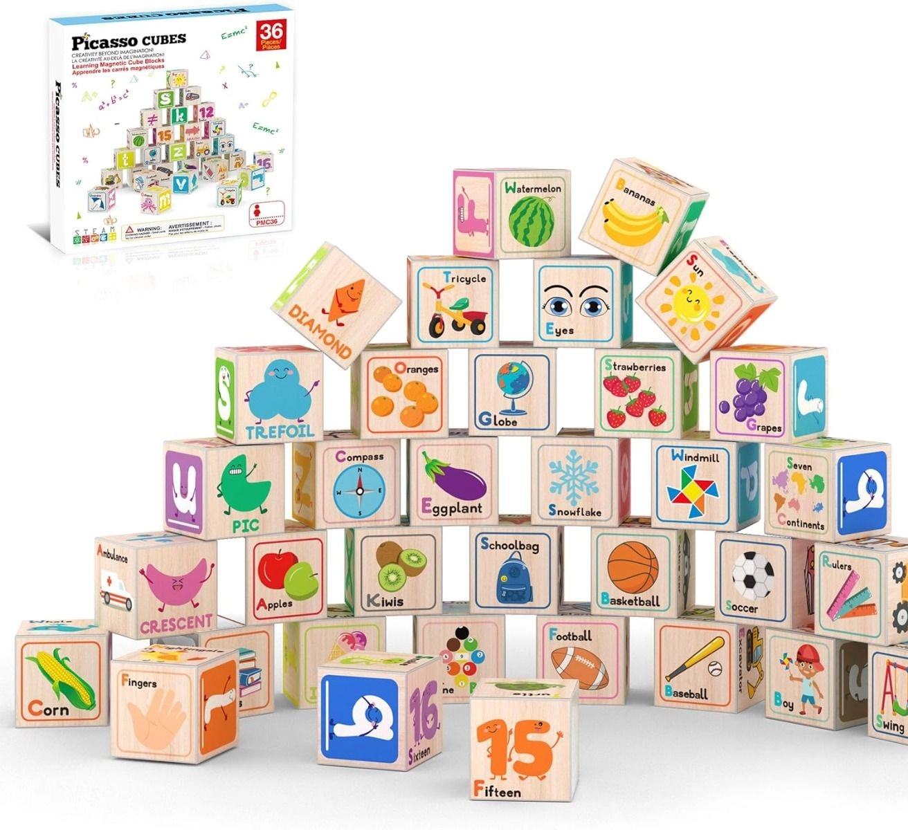 Picasso Magnetic Cubes - 3 + 36 pieces