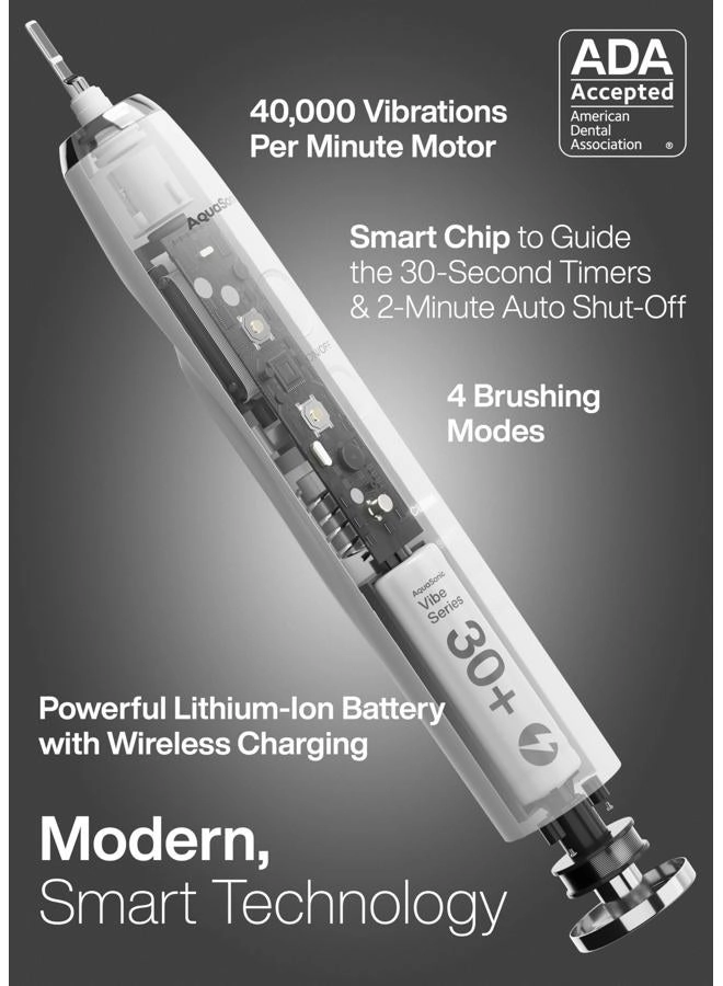 Vibe Series - 40000 VPM Wireless Charging 8 Brush Heads