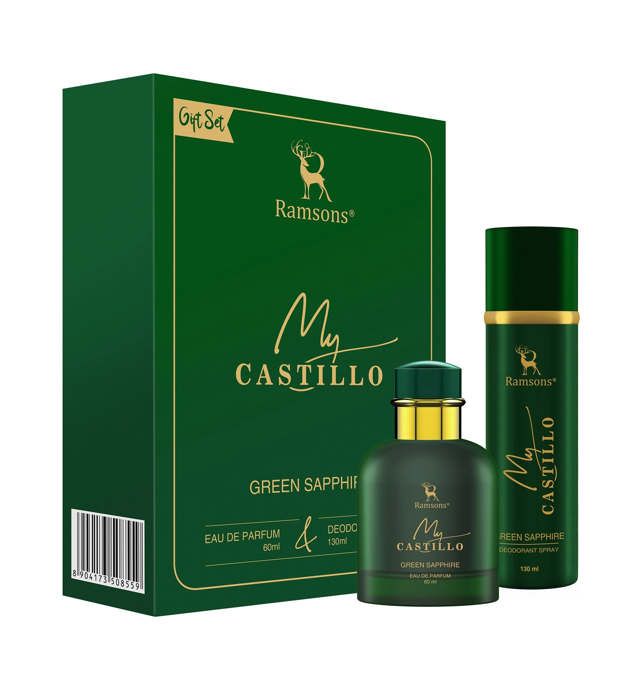 B R SONS & Jai Shree Balaji Industries My Castillo Eau De Parfum + My Castillo Deodorant - Green Sapphir 2