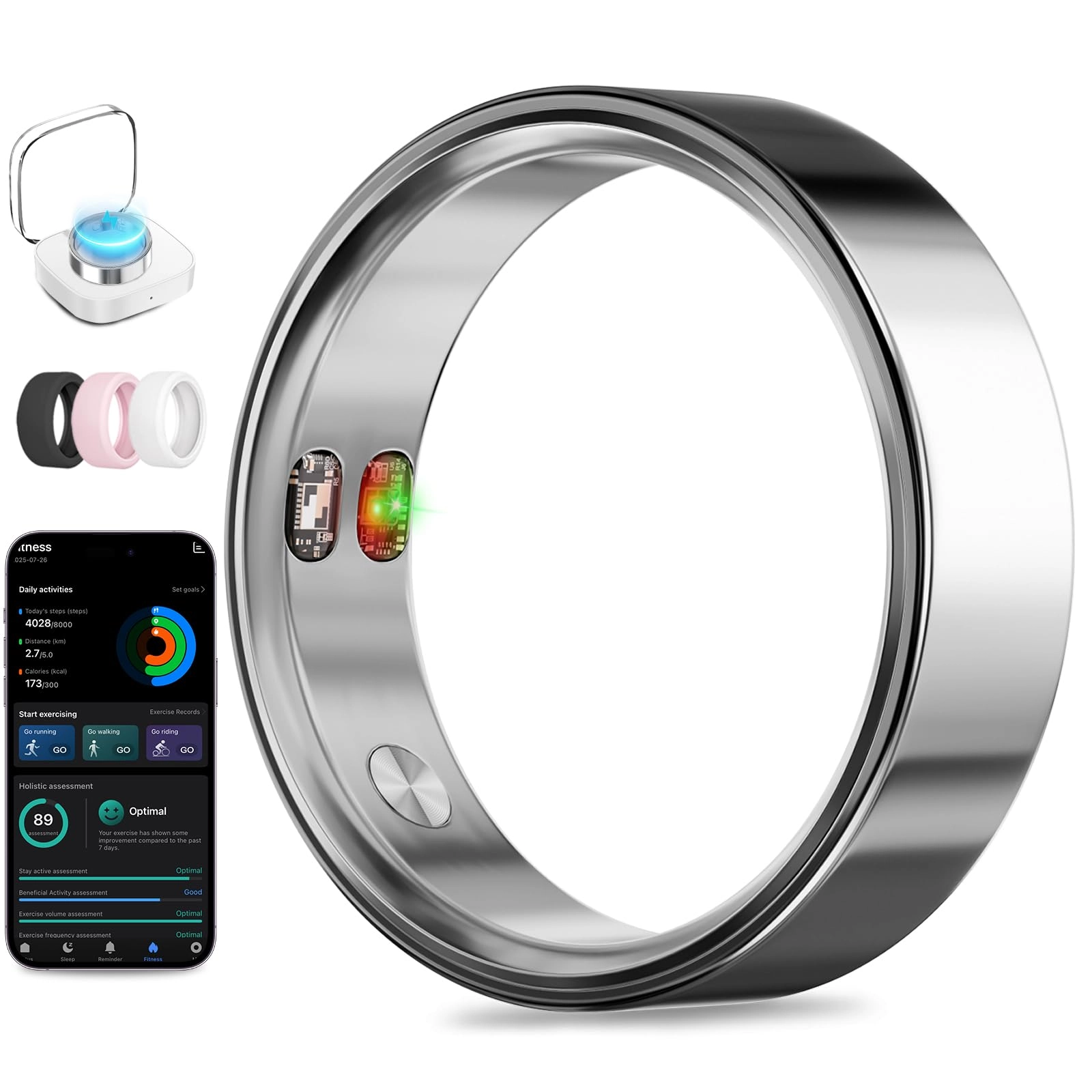 UniJethro Smart Ring - Gunmetal Gray 7#