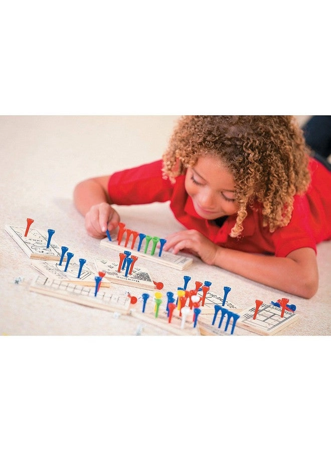 Wooden Peg Board Game - English 12 pieces