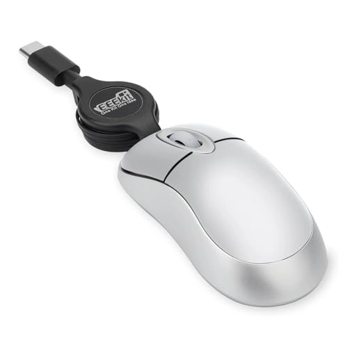 Mini Retractable Cable Mouse - USB Wired Pack