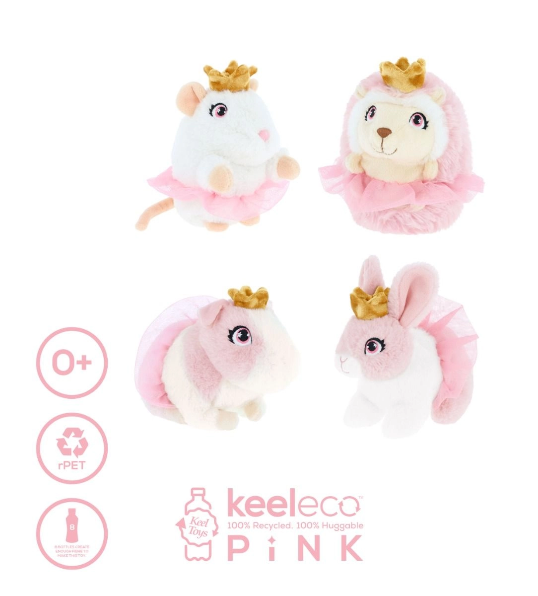 Keeleco Pink Animals - 14 cm