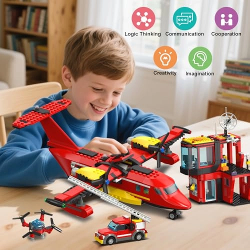 City Fire Brigade Fire Plane - 803 pcs