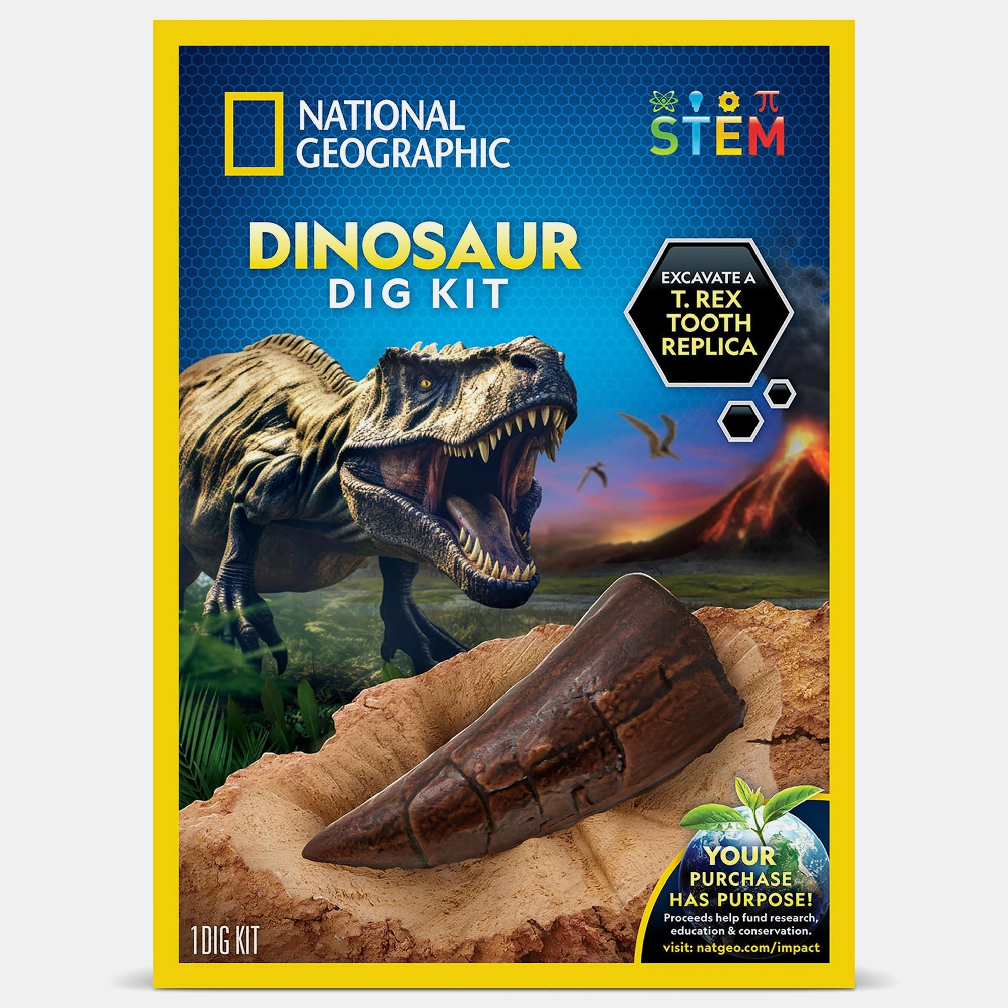 National Geographic Dinosaur Dig Kit Paleontology - 8 years+ 6 pieces