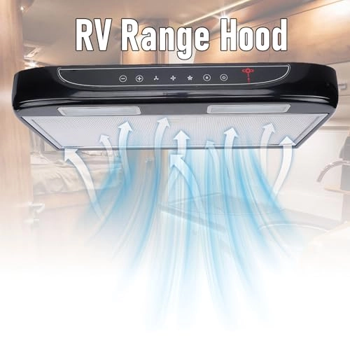 RV Range Hood - 3 Speed 12V Touchable Screen LED Light