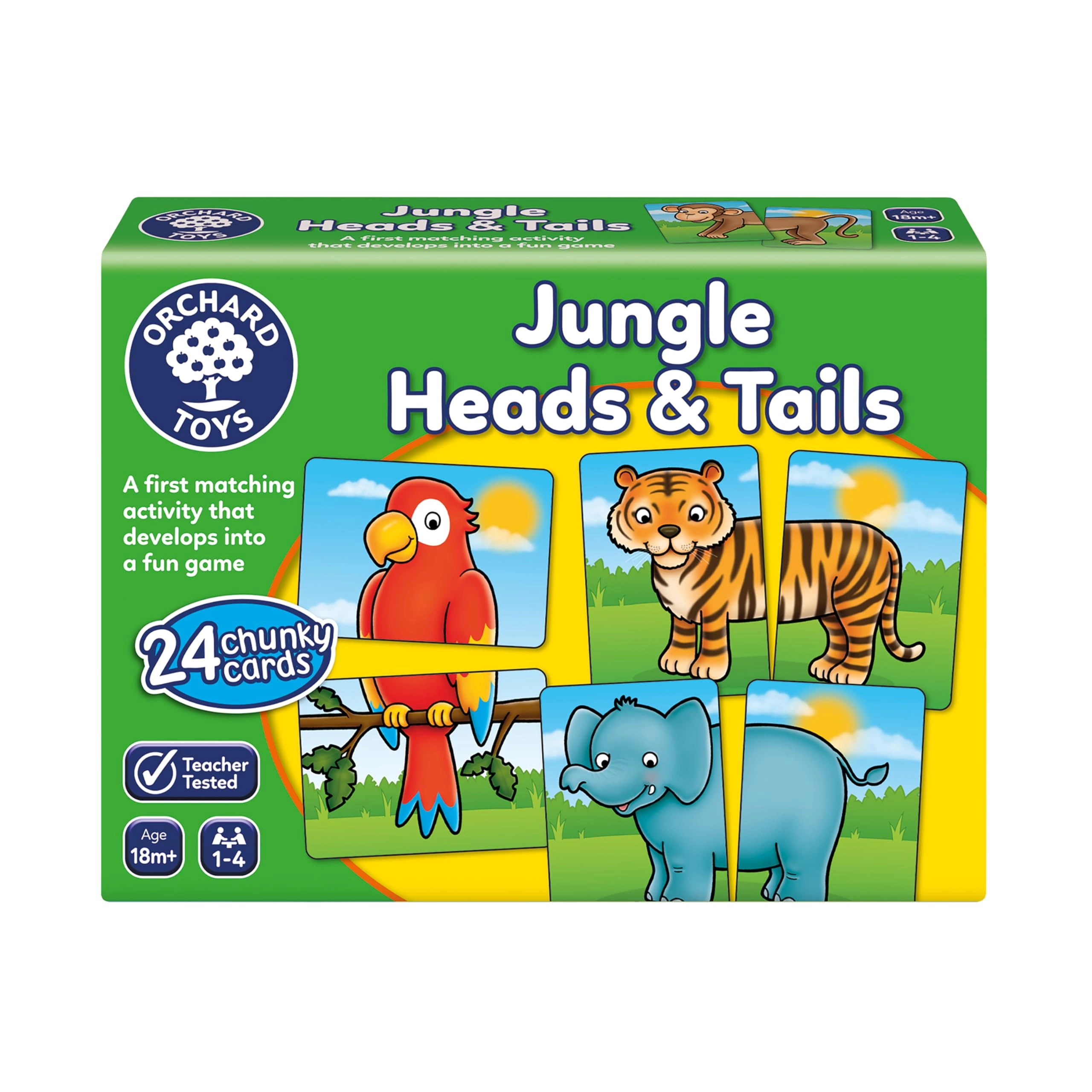 Jungle Heads and Tails - 18 months - 10 years 24 pieces