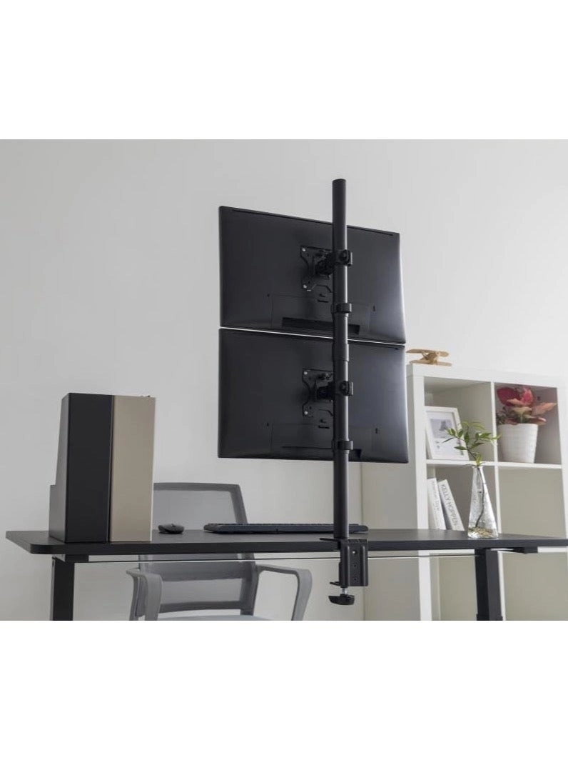 Vertical Dual Monitor Stand - two 32 in VESA 75x75/100x100