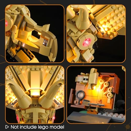 Dinosaur-Fossils Triceratops-Skull - LED Lighting Kit Compatible with Lego 76969