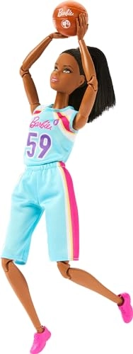 Barbie Made to Move Basketball Player - Brunette 22 Bendable Joints Ages 3+