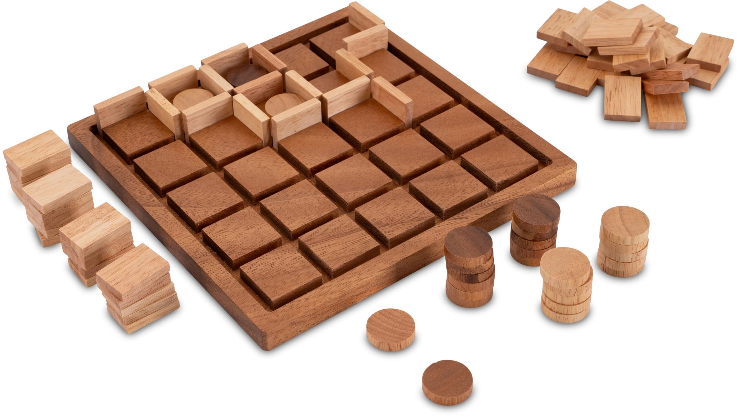 LOGOPLAY Dots and Boxes - Wooden Strategy Game