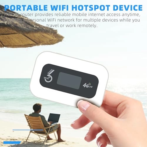 Portable WiFi Hotspot 4G Router - Unlocked SIM Card Slot Rechargeable Battery