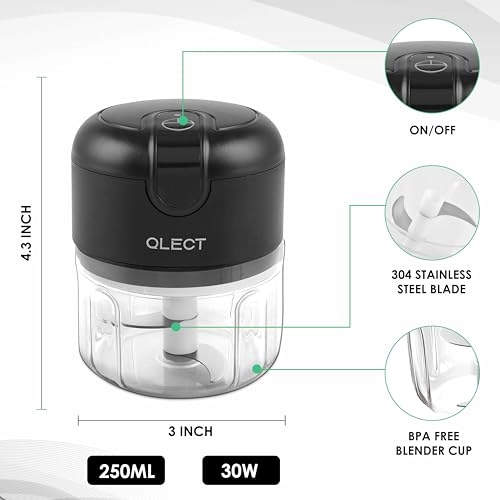 Vegetable Chopper - 250 Milliliters Rechargeable