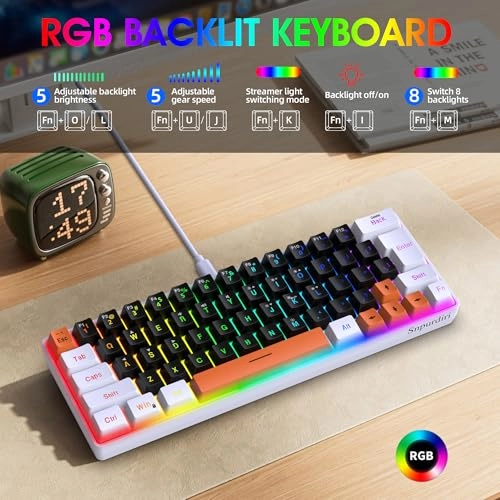 60% Wired Gaming Keyboard - USB-A