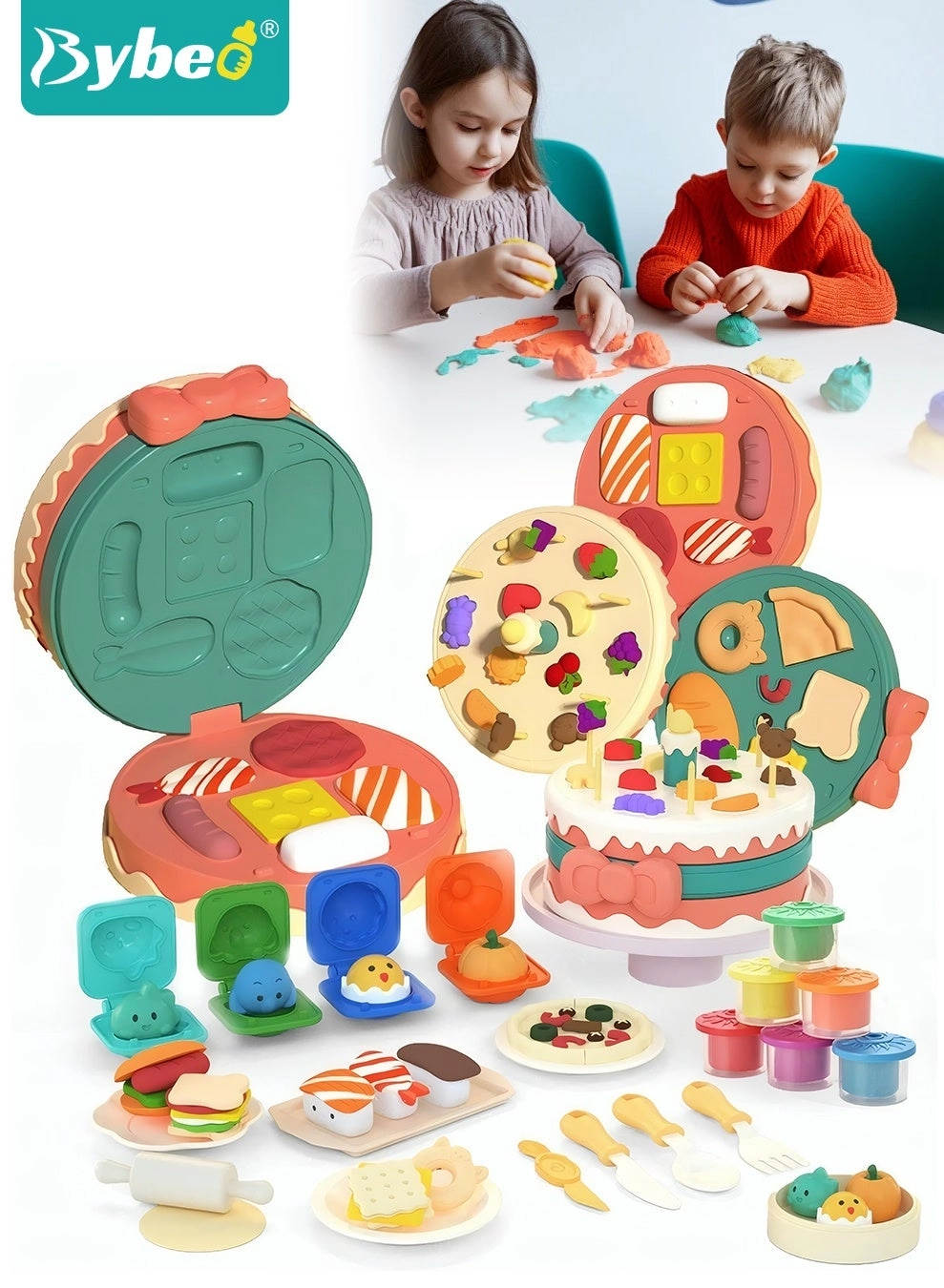 Bybeo Cake Dough - 3+ years 20 pcs 12 colors