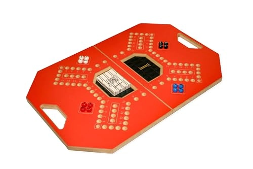 Fold - 4/6 Player Red Leather