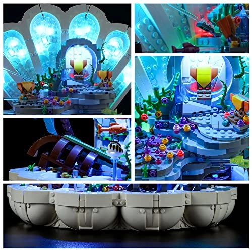 LED Light for LEGO 43225 Disney The Little Mermaid Royal Clamshell - Plastic 1