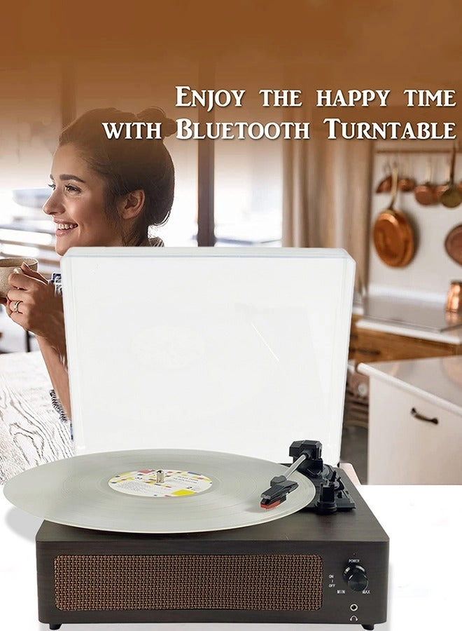 Vinyl Record Player - Bluetooth 2 Stereo Speakers 3 Speed