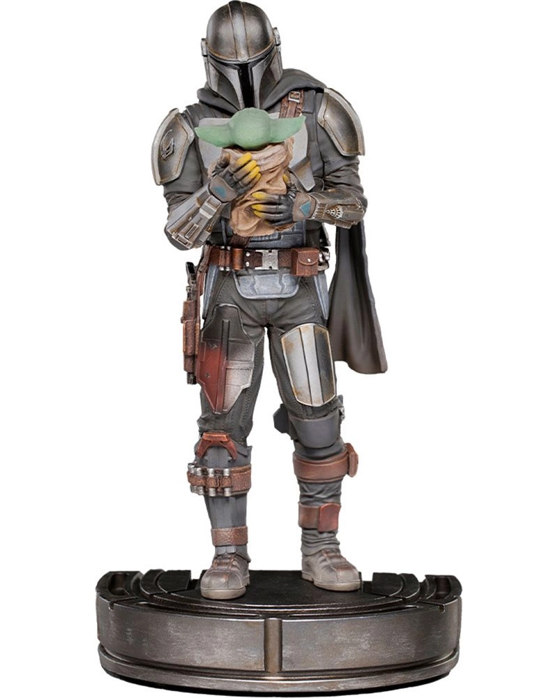 Iron Studios The Mandalorian on Speederbike Deluxe - Star Wars - Battle Diorama Series Art Scale 1:10