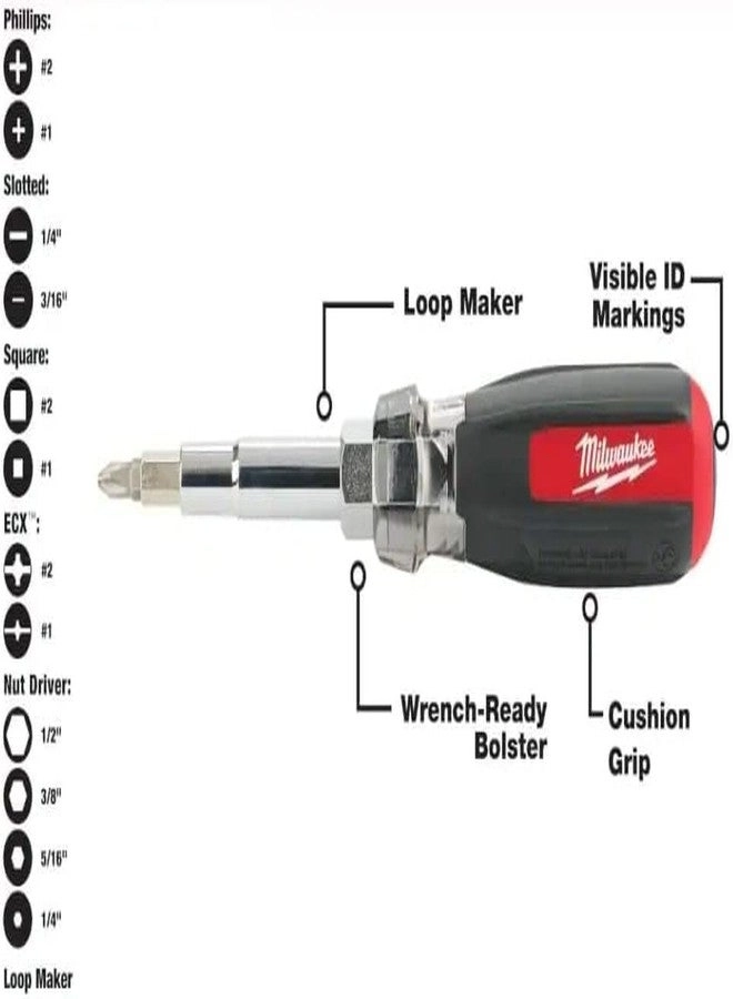 Multi-Tip Screwdriver - 11-in-1 + Multi-Tip Cushion Grip Screwdriver Set - 13-in-1