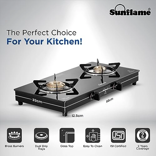 Crystal Nova LPG STOVE CRYSTAL 2B NOVA BK GAS Cooker